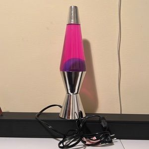 Amazing condition lava lamp blue bubbles with pink